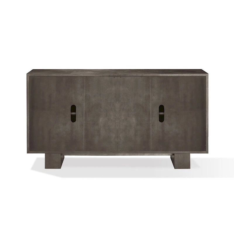 68 inch dressoir buffetkast met rubberhout en essengrijs afwerking