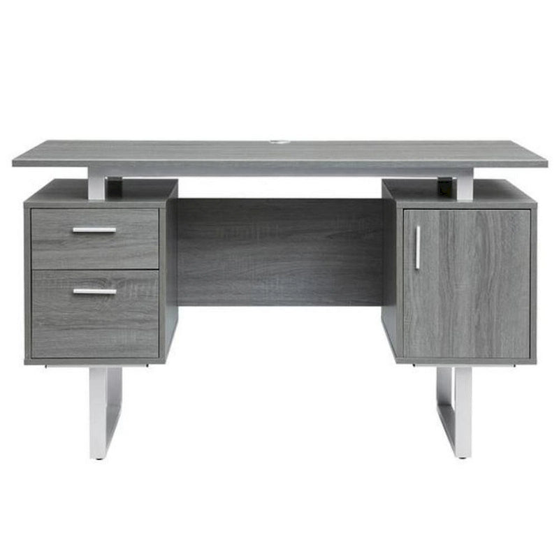 Computerbureau met opberglades en kast