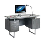 Computerbureau met opberglades en kast