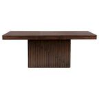 Uitschuifbare Rechthoekige Eettafel, 60-78 Inch, Bruin
