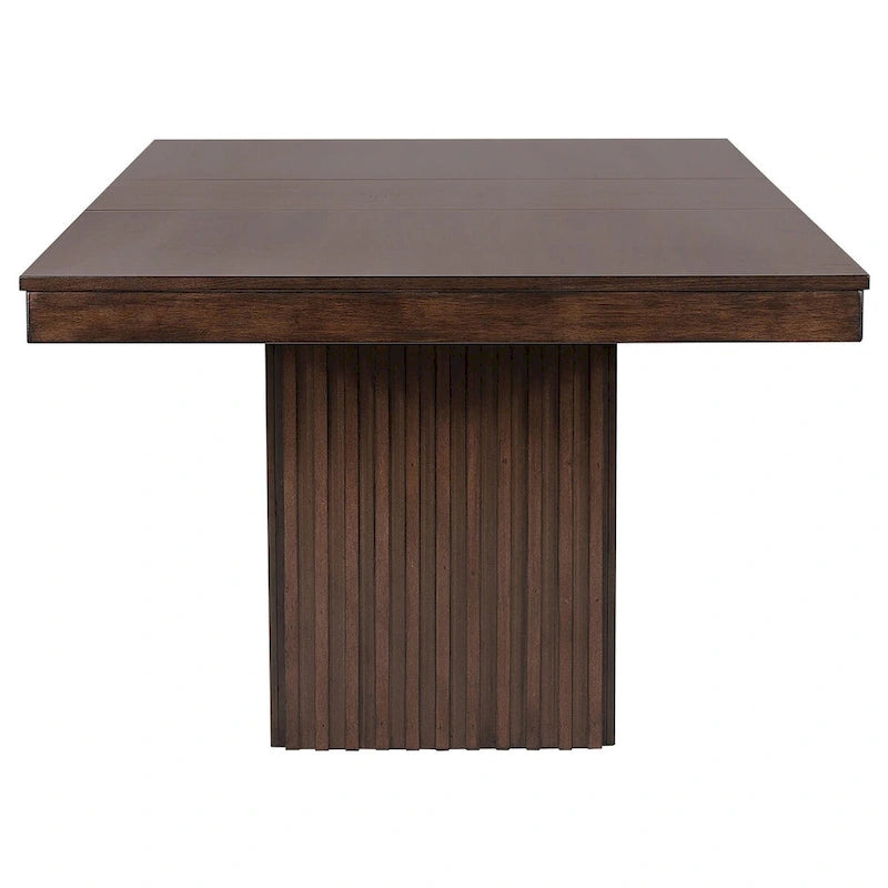 Uitschuifbare Rechthoekige Eettafel, 60-78 Inch, Bruin