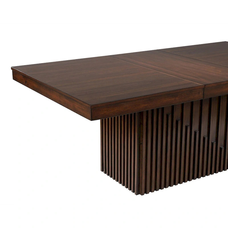 Uitschuifbare Rechthoekige Eettafel, 60-78 Inch, Bruin