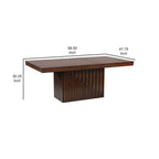 Uitschuifbare Rechthoekige Eettafel, 60-78 Inch, Bruin