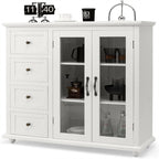 Dressoir Opbergkast met Lades en Glazen Deur