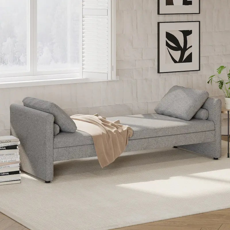 Gestoffeerde Chaise Lounger Slaapbank met Kussens