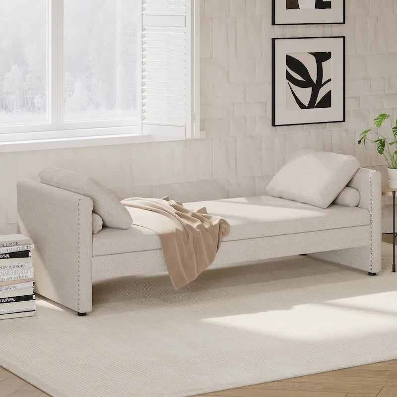 Gestoffeerde Chaise Lounger Slaapbank met Kussens