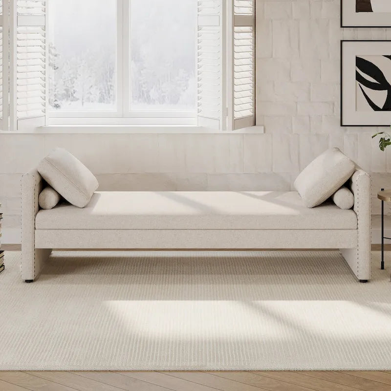 Gestoffeerde Chaise Lounger Slaapbank met Kussens