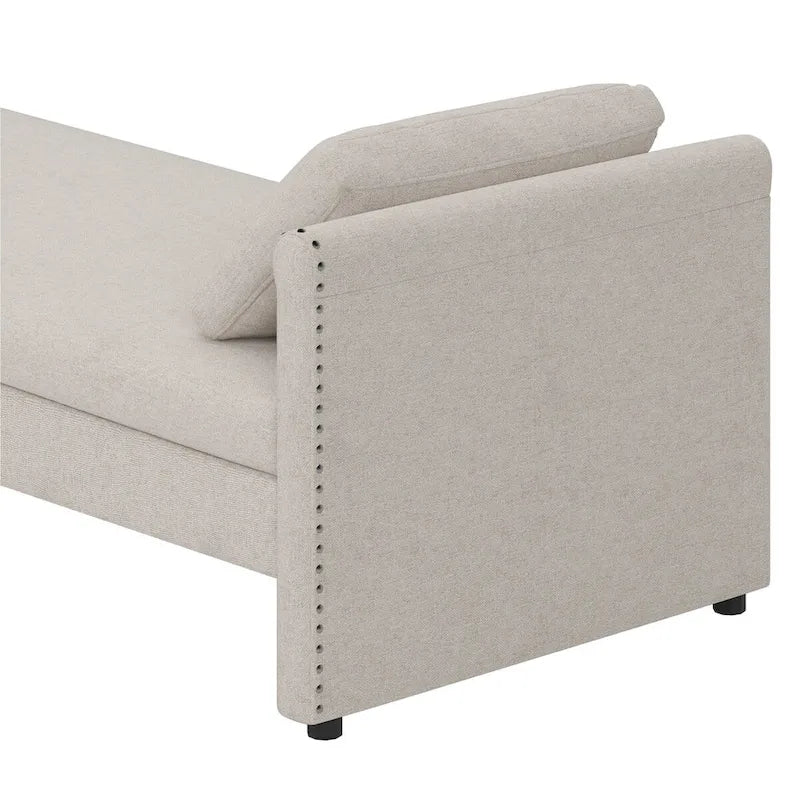 Gestoffeerde Chaise Lounger Slaapbank met Kussens